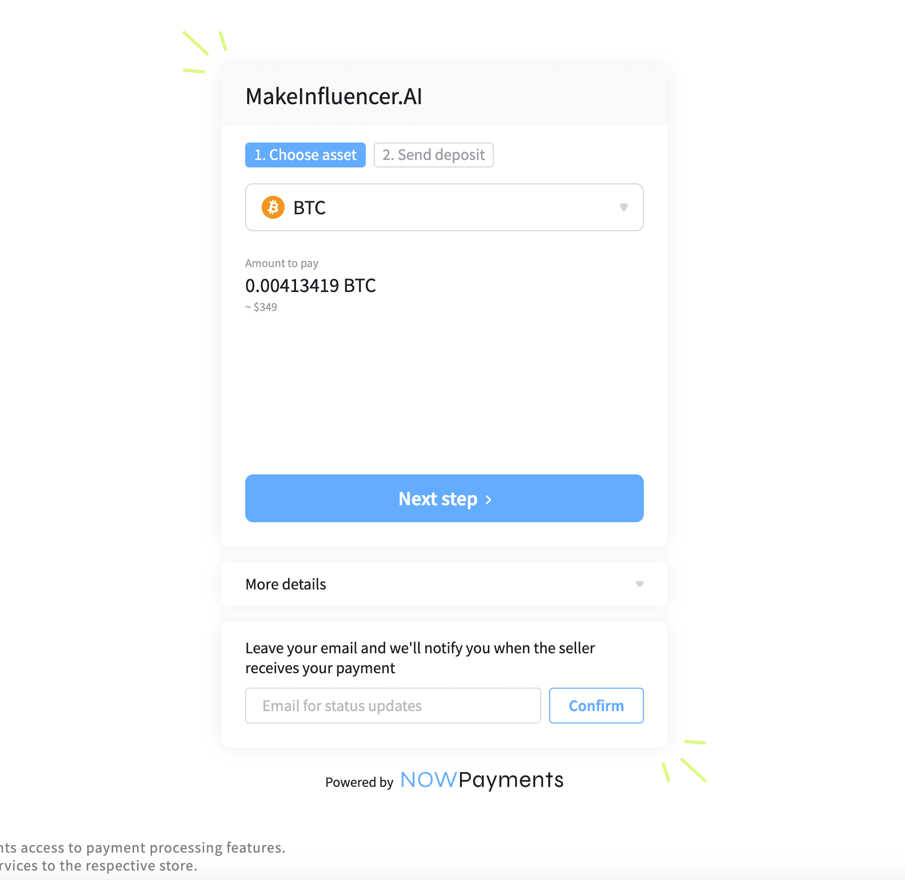 Step 1: Choose Asset