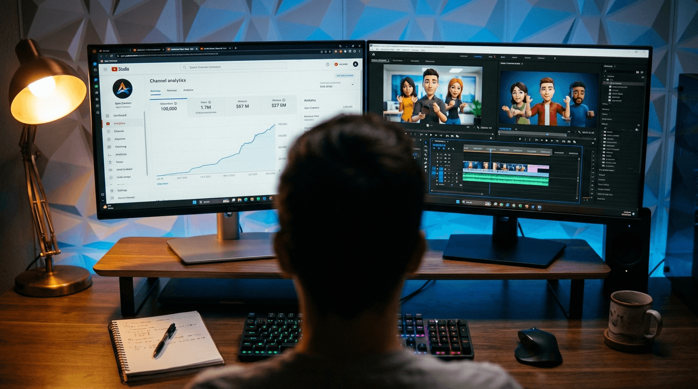 Canal de YouTube Sem Rosto com IA: Guia de Monetização (2026)