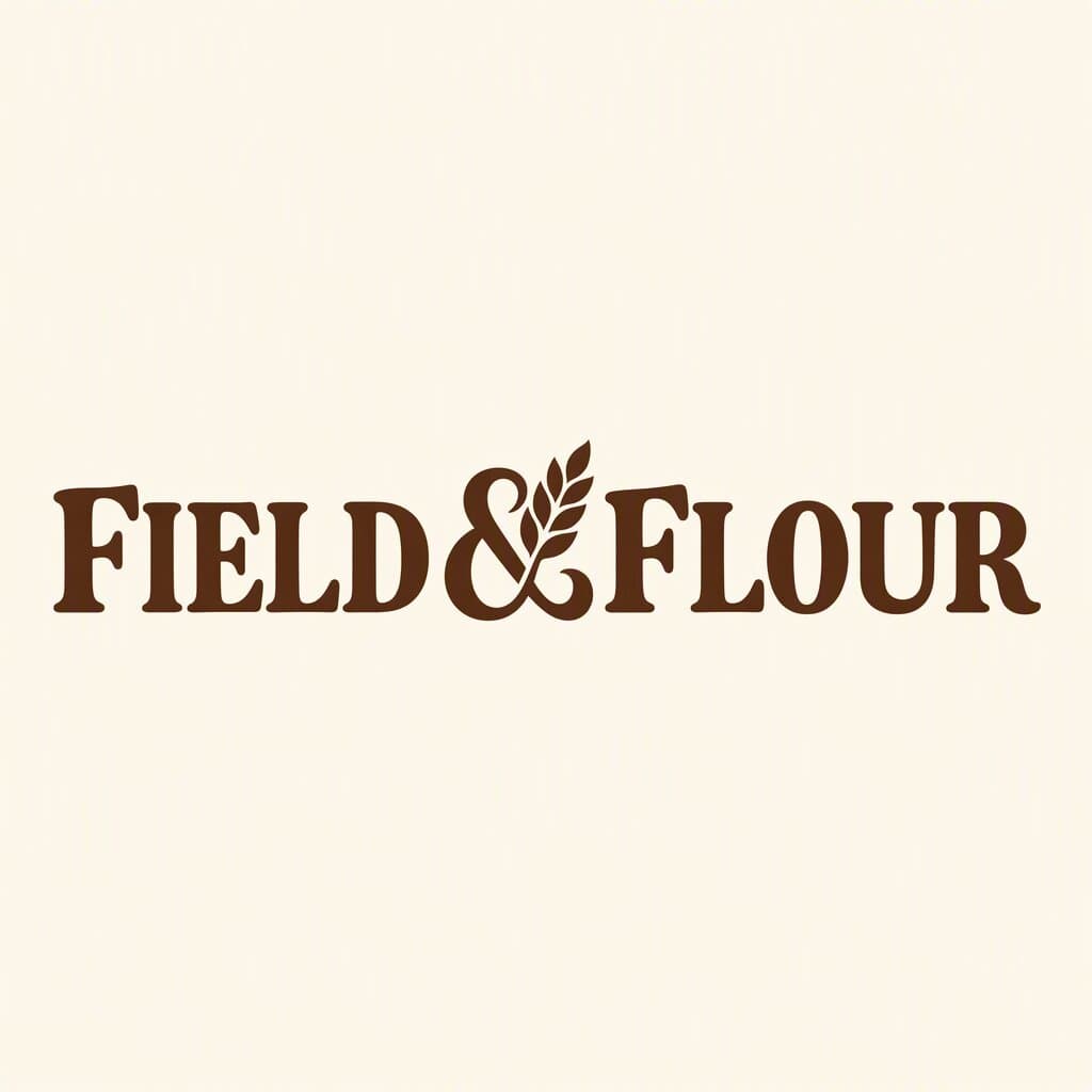 Wordmark logo reading FIELD & FLOUR with a wheat stalk in the ampersand